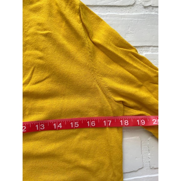 LOFT Button Down Cardigan Mustard Color- sz S - Picture 4 of 5